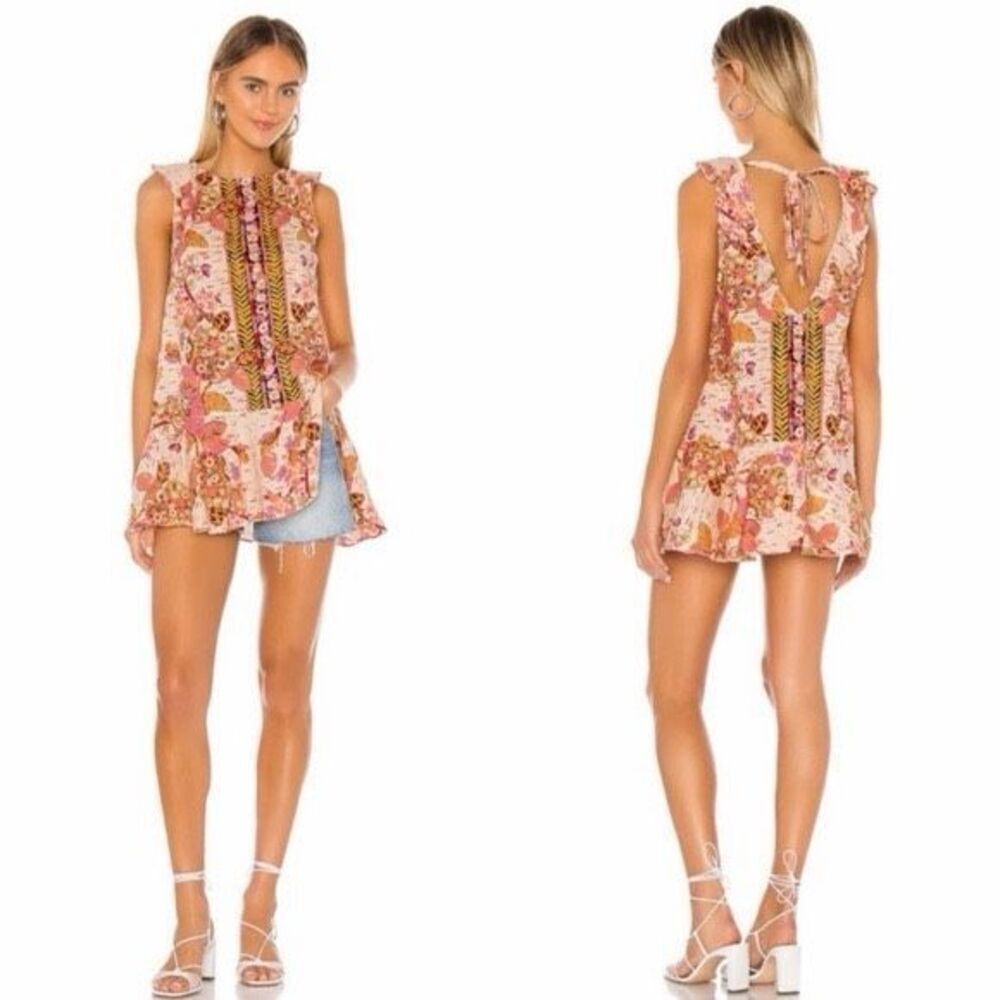 NWT Free People Linen Blend Summer in Tulum Dress Tunic XS